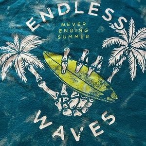 Endless waves bleach dyed shirt
